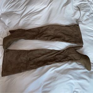 Forever 21 brown suede over the knee boots, size 8